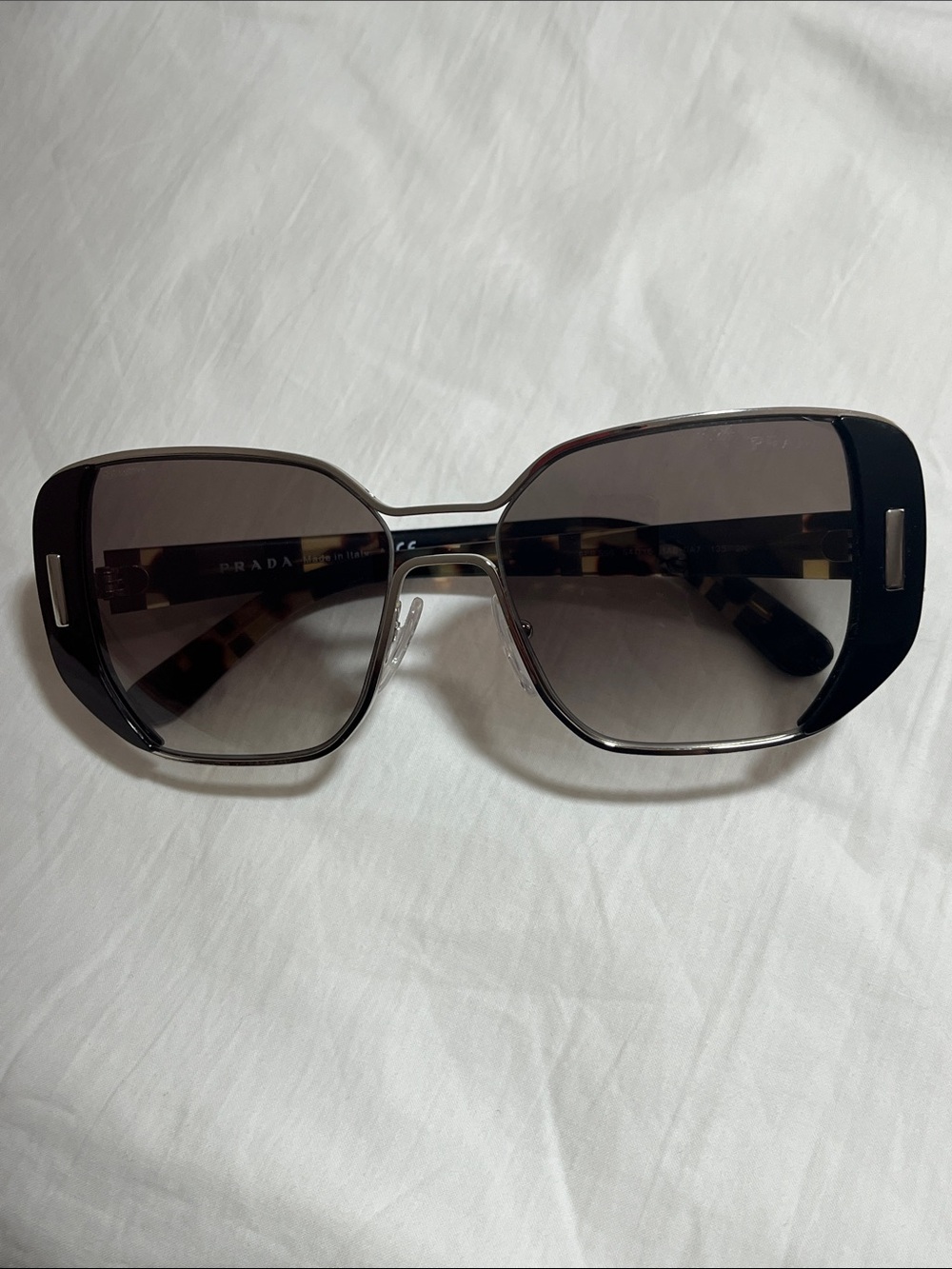 Prada Black and Gray Oversized Women's Sunglasses
